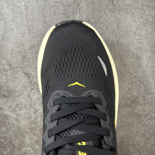 HOKA ONE ONE Bondi 9 Black Yellow Cream Low-Top Running Shoe view 6