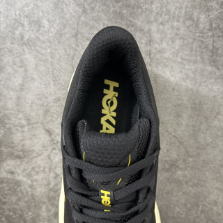 HOKA ONE ONE Bondi 9 Black Yellow Cream Low-Top Running Shoe view 9