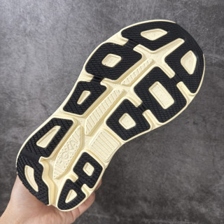 HOKA ONE ONE Bondi 9 Black Yellow Cream Low-Top Running Shoe view 10