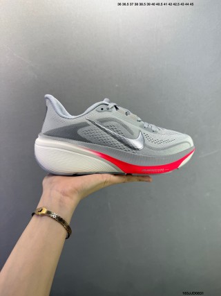 Nike Air Zoom Pegasus 40 Grey Pink Running Shoe view 3