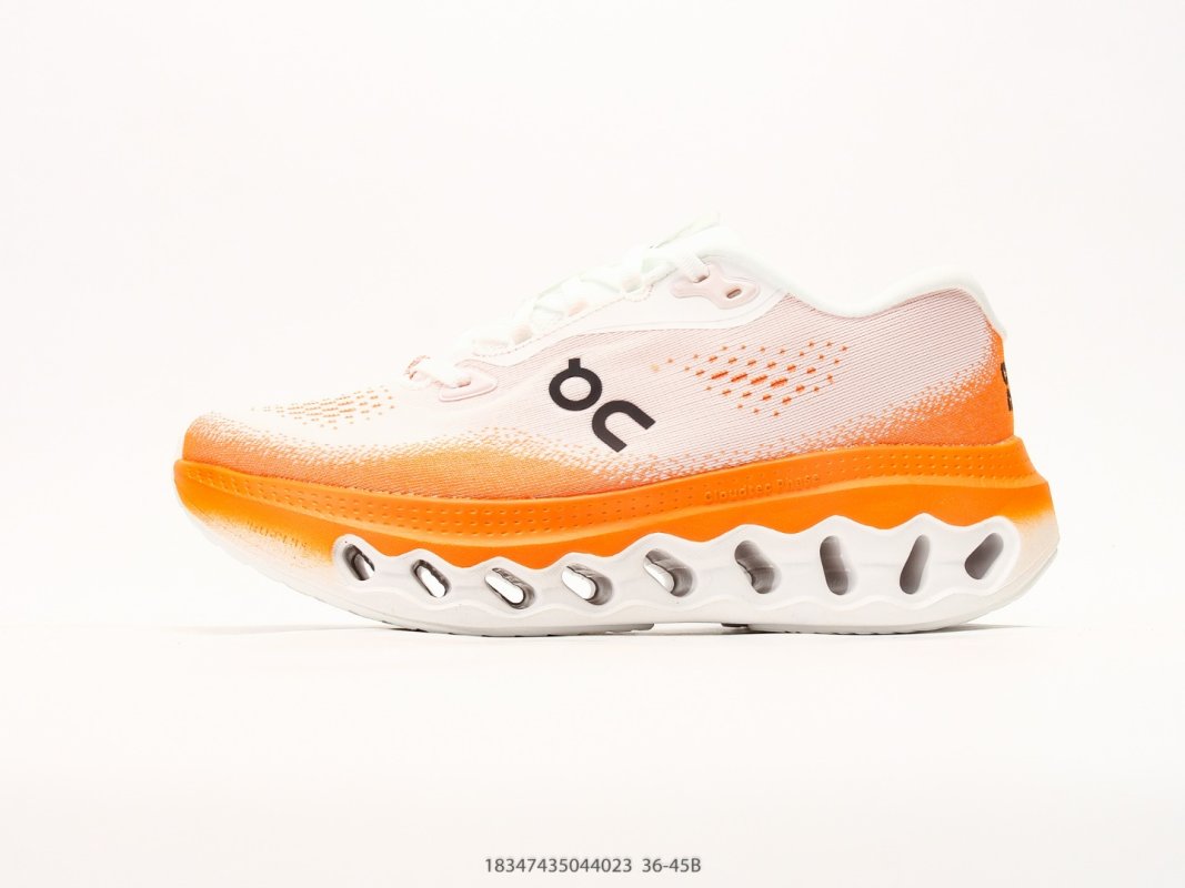 On Cloudmonster 3 White Orange Running Shoe