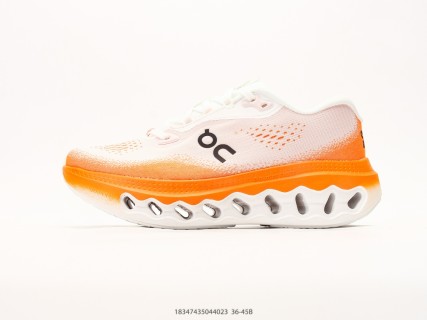 On Cloudmonster 3 White Orange Running Shoe