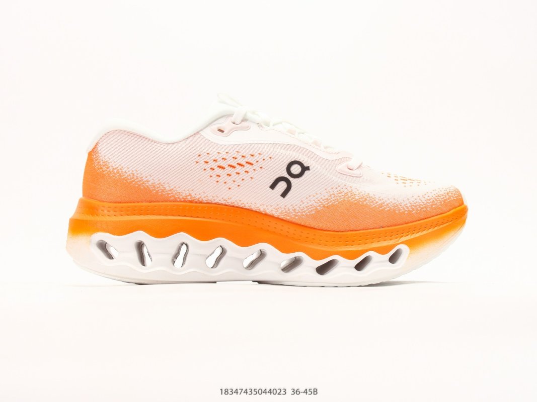 On Cloudmonster 3 White Orange Running Shoe view
