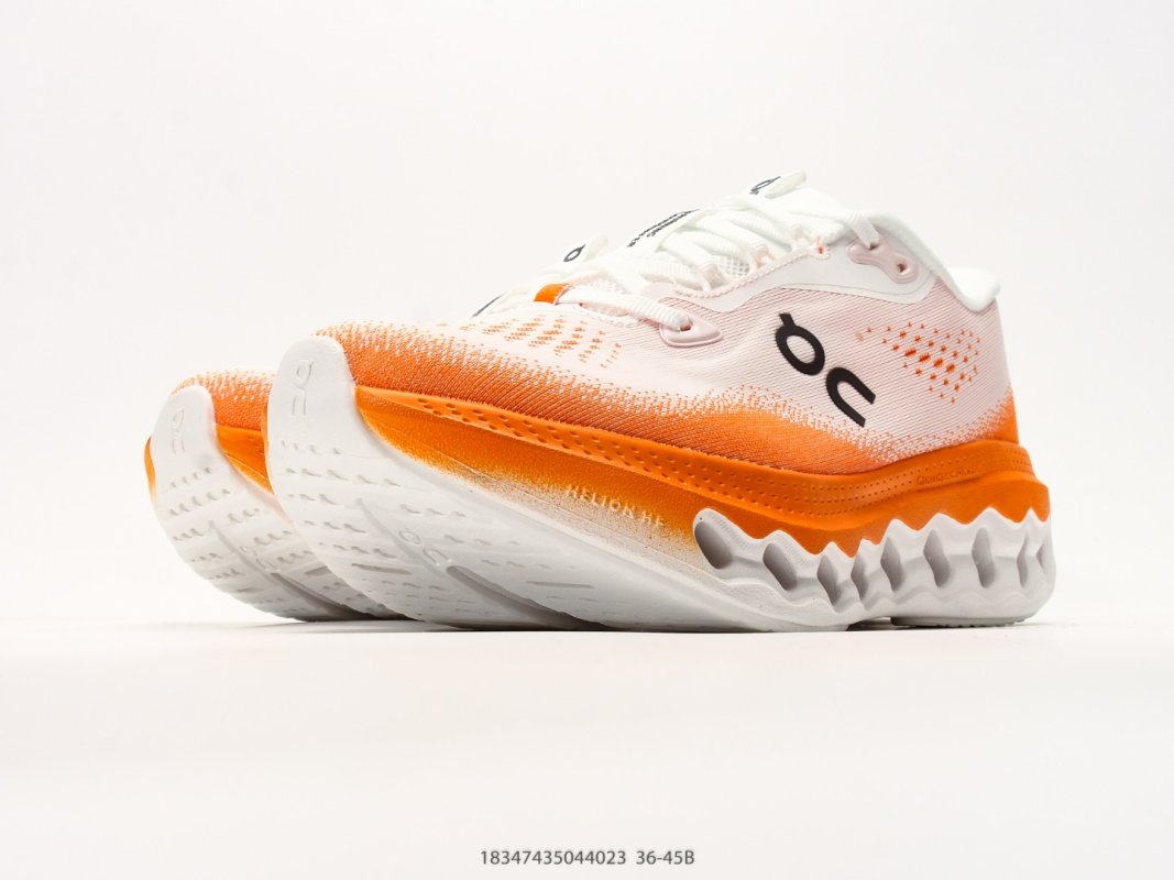 On Cloudmonster 3 White Orange Running Shoe view