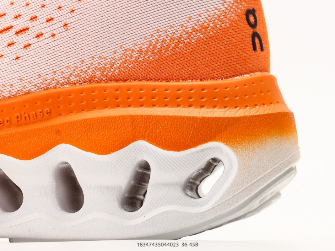 On Cloudmonster 3 White Orange Running Shoe view