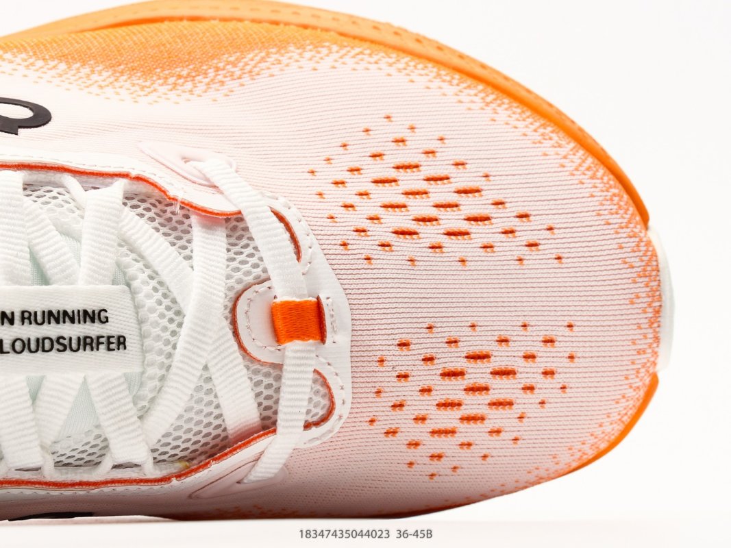 On Cloudmonster 3 White Orange Running Shoe view