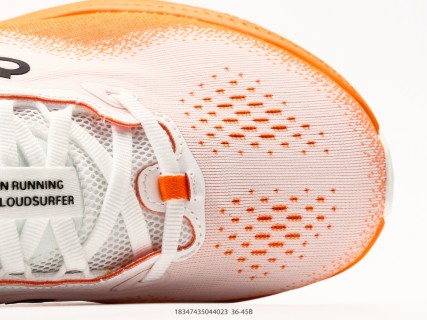 On Cloudmonster 3 White Orange Running Shoe view 8
