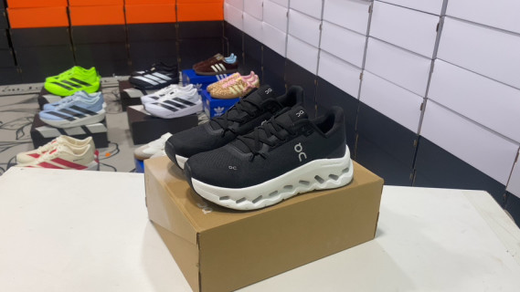 On Cloudtilt Black White Lightweight Running Shoe