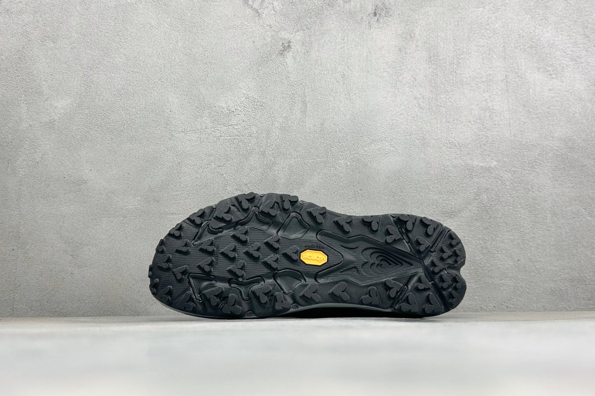 HOKA Speedgoat 7 Black White Yellow Trail Running Shoe view