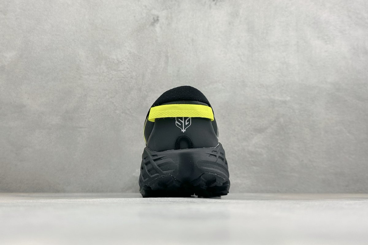 HOKA Speedgoat 7 Black White Yellow Trail Running Shoe view