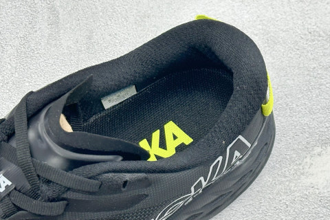 HOKA Speedgoat 7 Black White Yellow Trail Running Shoe view 8
