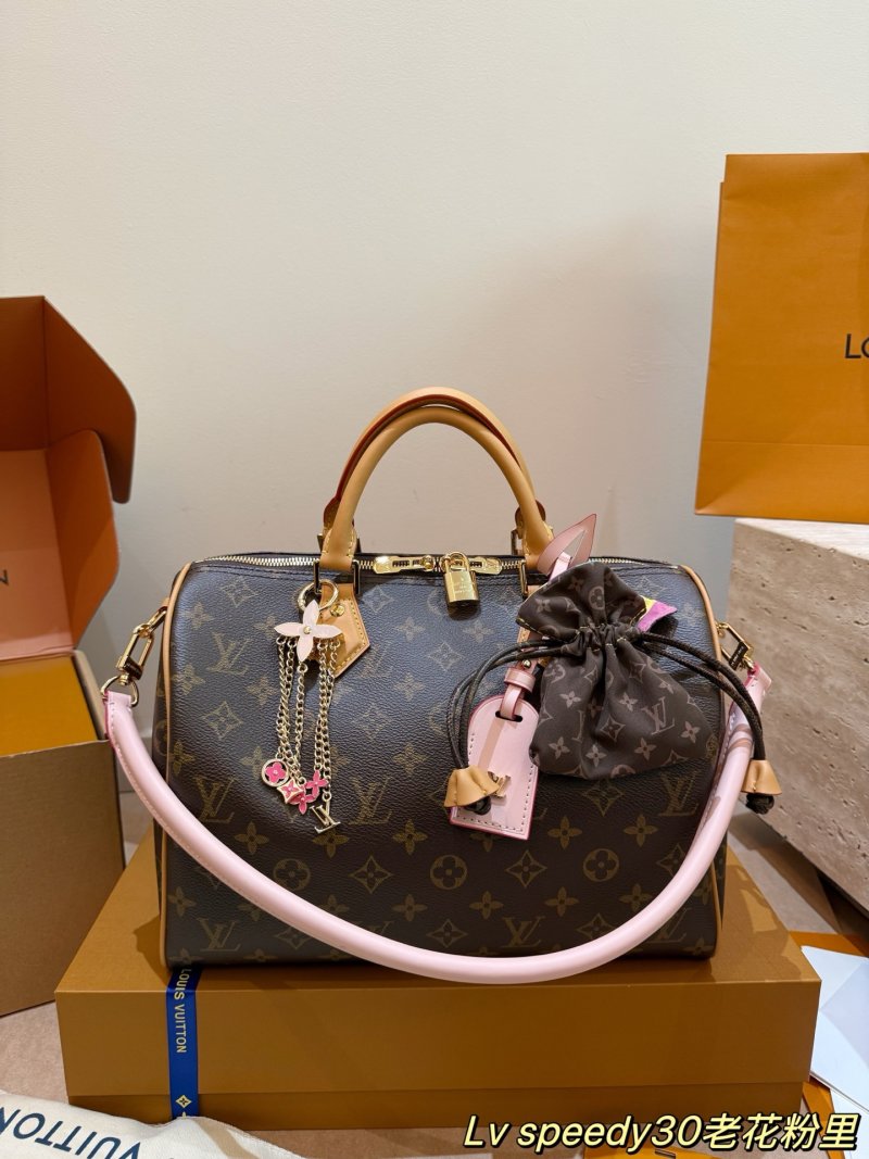 LV Speedy 30 Monogram Canvas Handbag - Brown/Tan