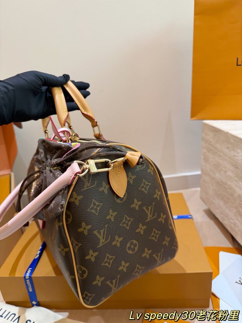 LV Speedy 30 Monogram Canvas Handbag - Brown/Tan view
