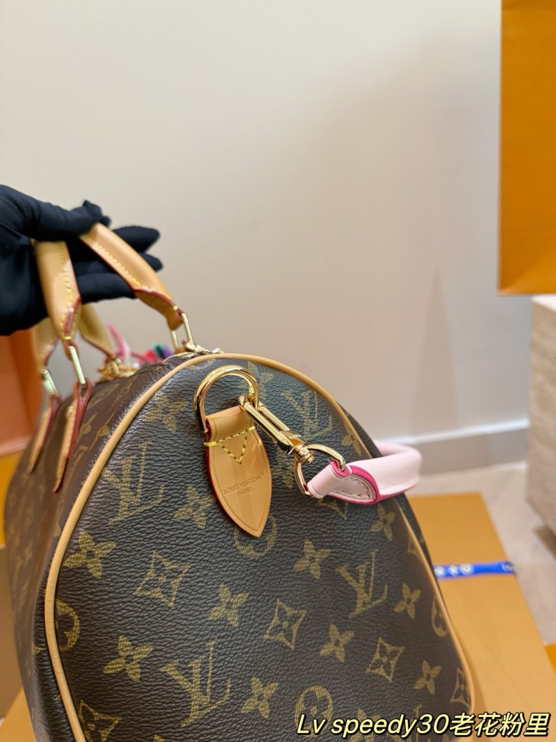 LV Speedy 30 Monogram Canvas Handbag - Brown/Tan view