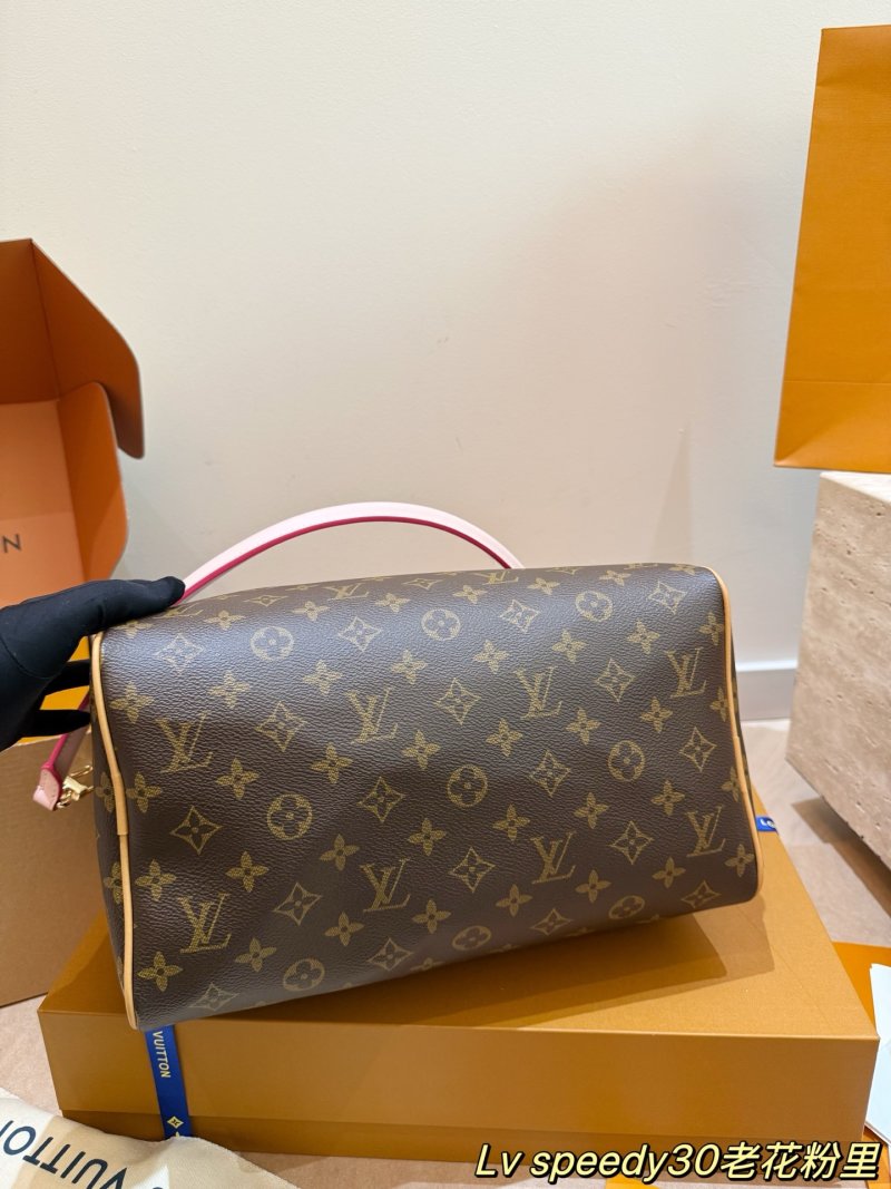 LV Speedy 30 Monogram Canvas Handbag - Brown/Tan view