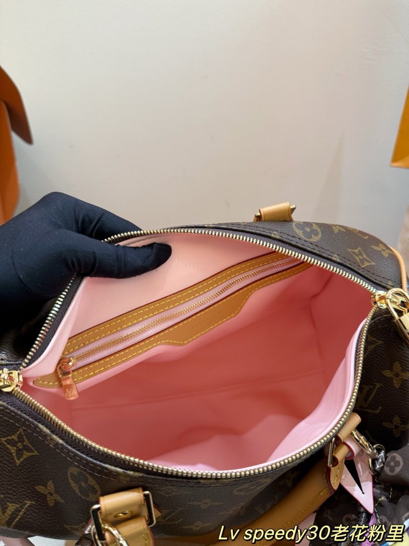 LV Speedy 30 Monogram Canvas Handbag - Brown/Tan view