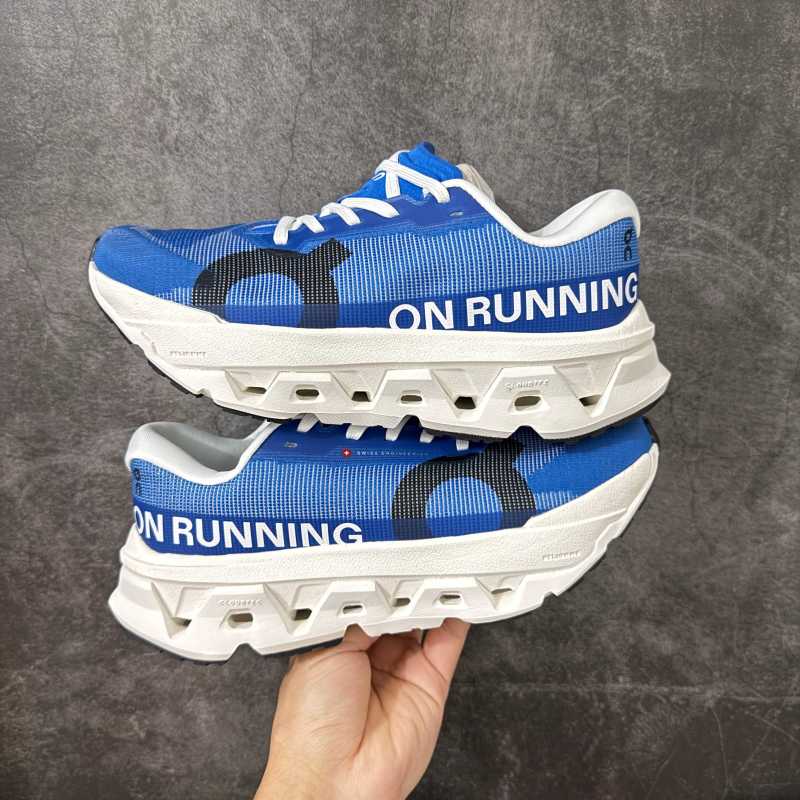 On Cloudmonster 3 Hyper Blue White Running Shoe