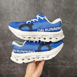On Cloudmonster 3 Hyper Blue White Running Shoe