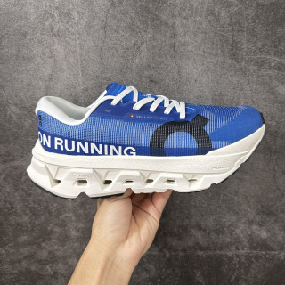 On Cloudmonster 3 Hyper Blue White Running Shoe view 2