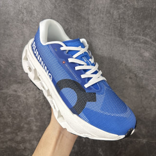 On Cloudmonster 3 Hyper Blue White Running Shoe view 4