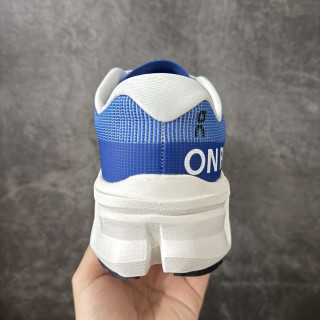 On Cloudmonster 3 Hyper Blue White Running Shoe view 5