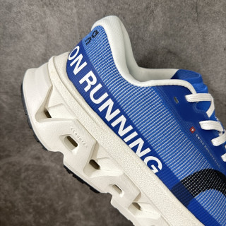 On Cloudmonster 3 Hyper Blue White Running Shoe view 8