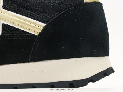 Armani Exchange AX Runner Black Cream Suede Nylon Low Top view 7