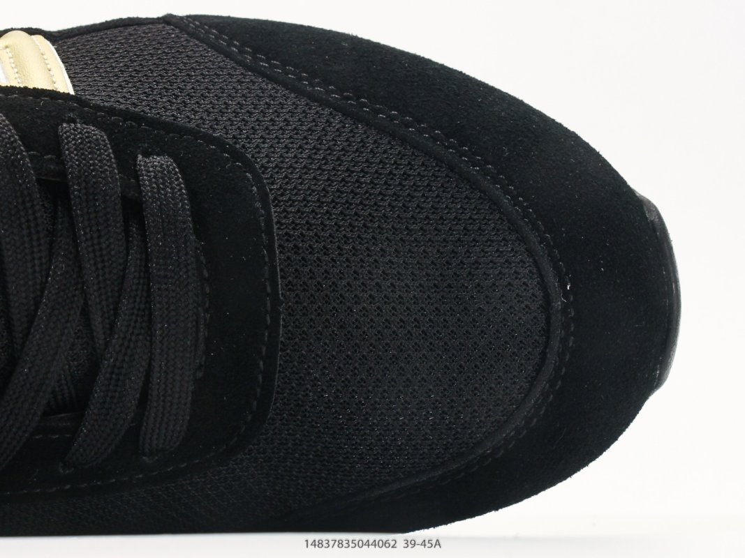 Armani Exchange AX Runner Black Cream Suede Nylon Low Top view