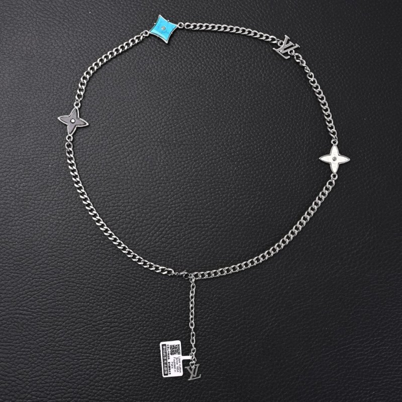 Louis Vuitton Monogram Sunrise Floral Necklace M01211 - Silver