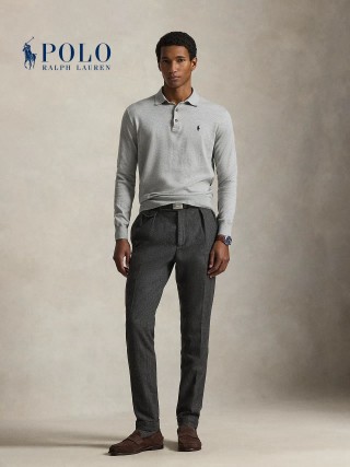 Ralph Lauren Grey Polo Collar Knit Sweater view 4