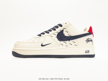 Nike Air Force 1 Low x Stussy Cream Navy Red DD1982-364 1:1 Rep