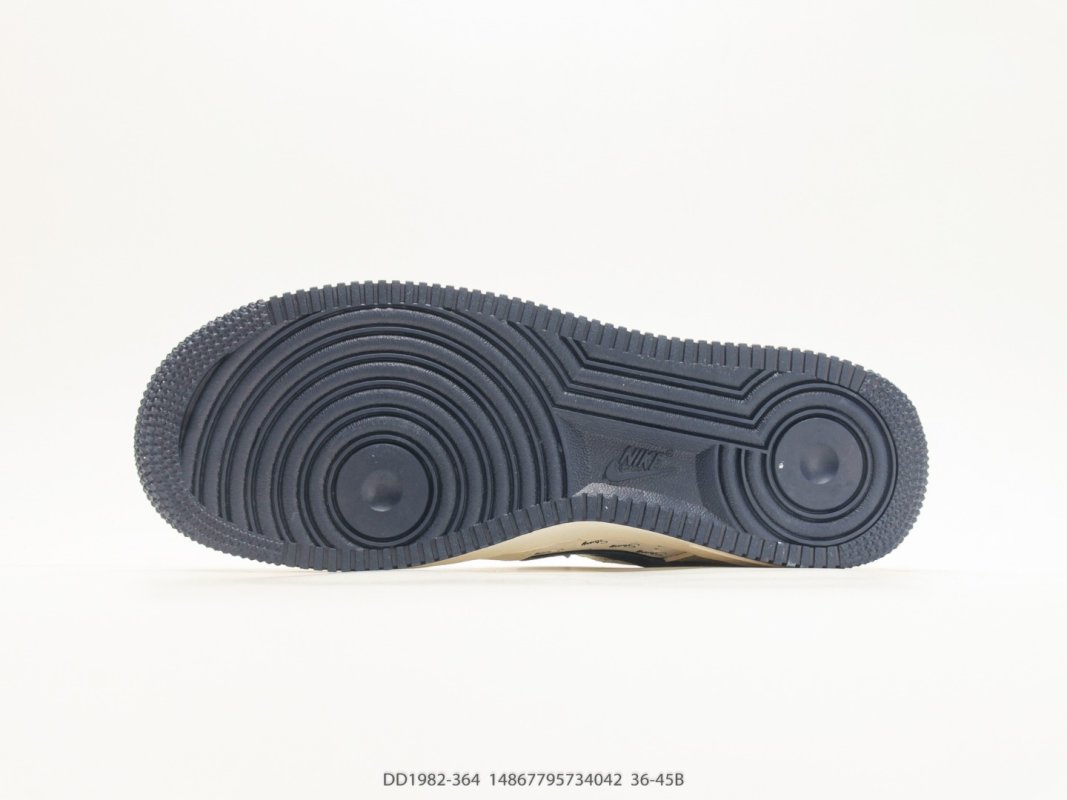 Nike Air Force 1 Low x Stussy Cream Navy Red DD1982-364 1:1 Rep view