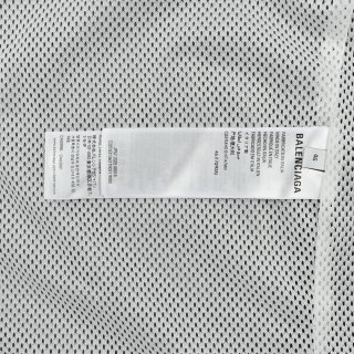 Balenciaga Cream Black Colorblock Zip Jacket view 8