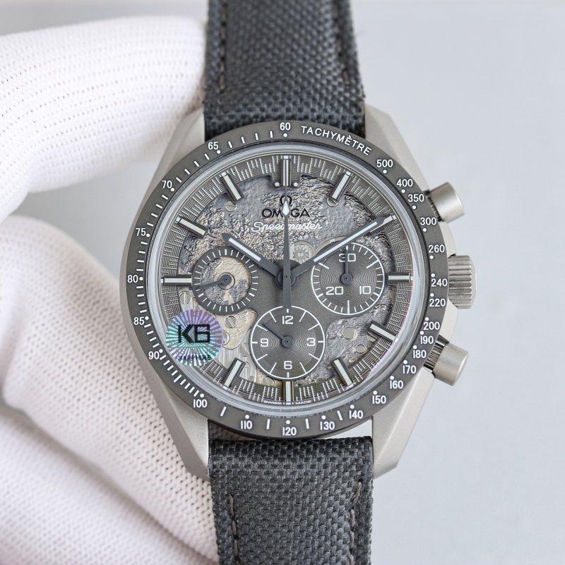 Omega Speedmaster Moonlight Grey Chronograph 44.25mm UA Replica Watch view