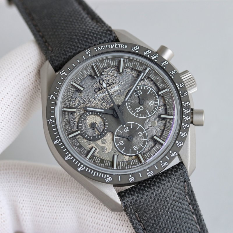 Omega Speedmaster Moonlight Grey Chronograph 44.25mm UA Replica Watch view