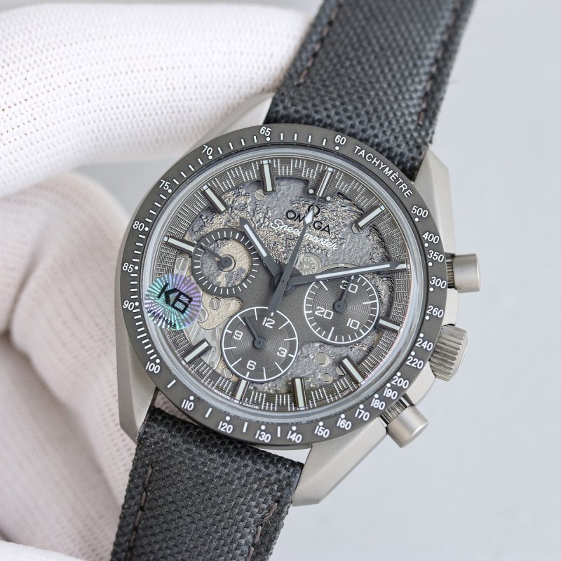 Omega Speedmaster Moonlight Grey Chronograph 44.25mm UA Replica Watch view
