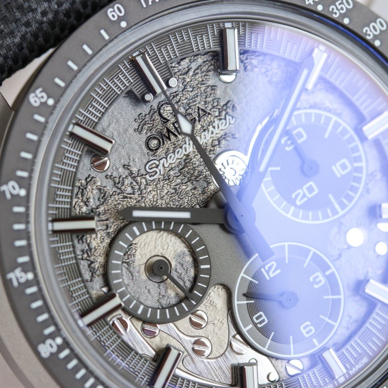 Omega Speedmaster Moonlight Grey Chronograph 44.25mm UA Replica Watch view