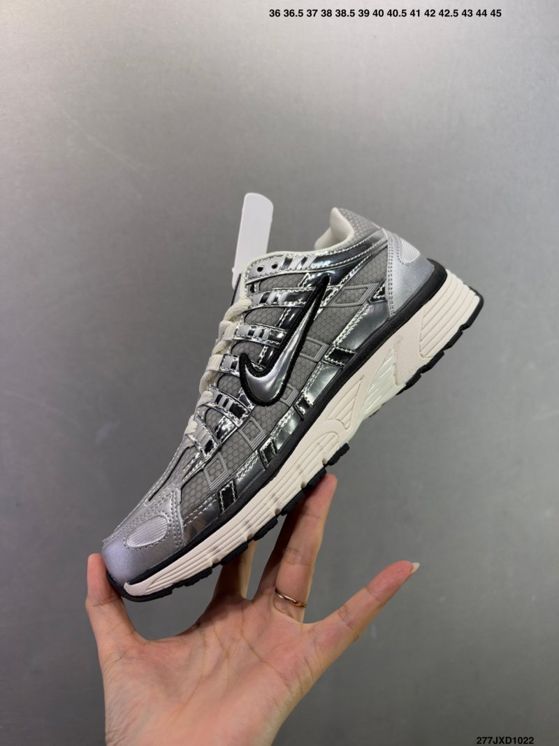 Nike P-6000 White Red Black Swoosh Millennium Running Shoe view