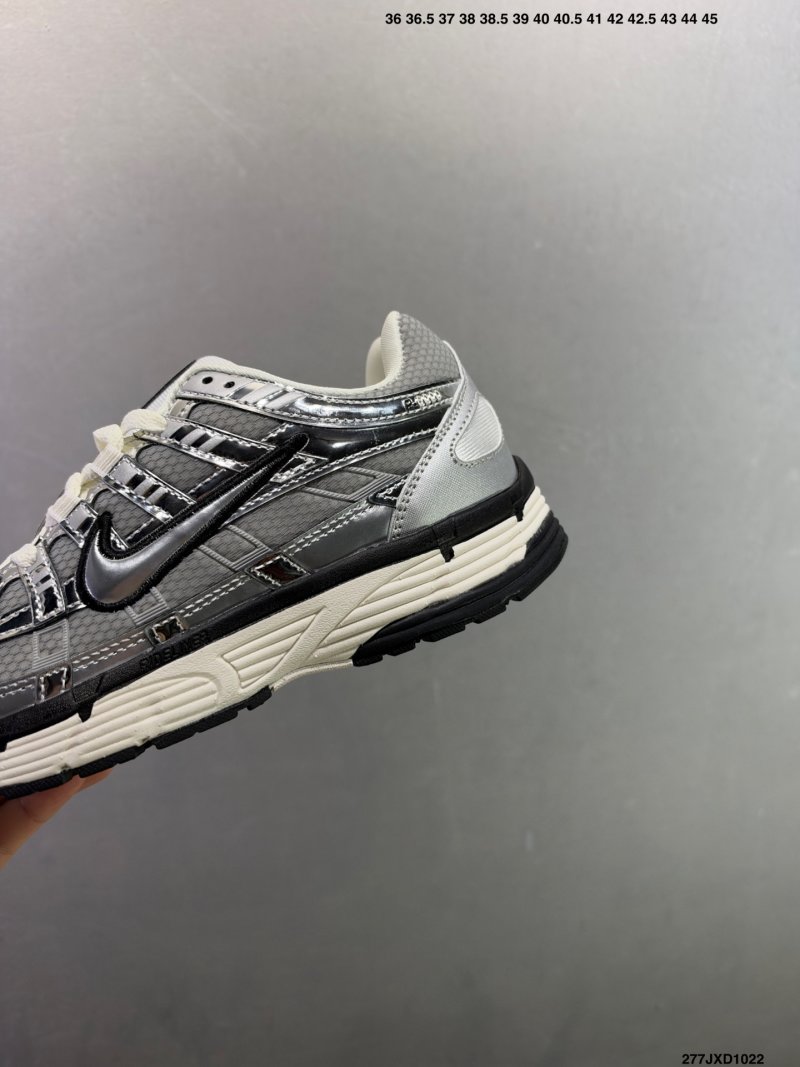 Nike P-6000 White Red Black Swoosh Millennium Running Shoe view