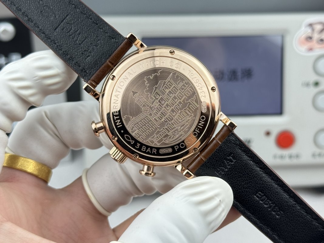 IWC Portofino Chronograph 42mm Rose Gold White Dial view