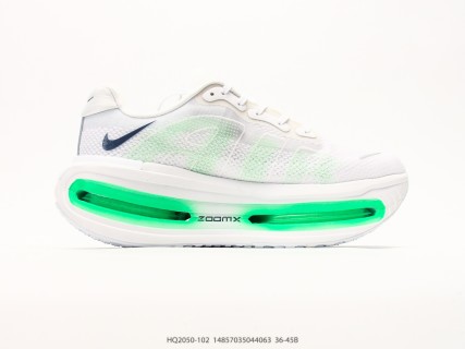 Nike Vomero Premium White Neon Green ReactX Running Shoe view 2