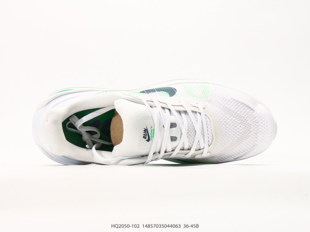 Nike Vomero Premium White Neon Green ReactX Running Shoe view