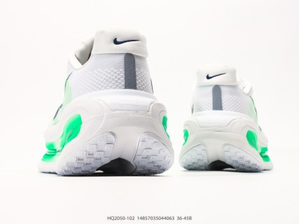 Nike Vomero Premium White Neon Green ReactX Running Shoe view 6