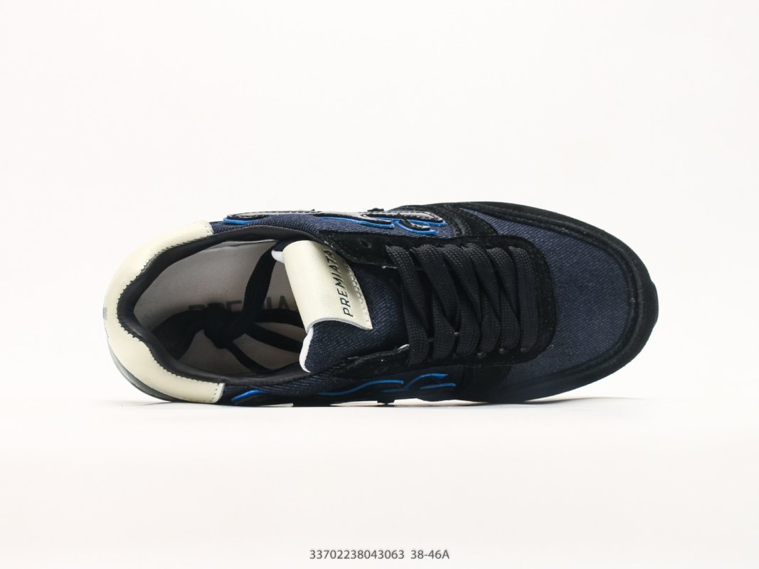 Premiata Mick Navy Blue Cream Contrast Casual Sneaker view