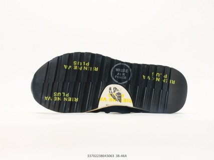 Premiata Mick Navy Blue Cream Contrast Casual Sneaker view 4