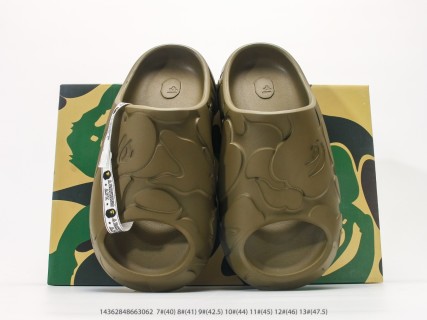 Bape Ape Head EVA Slides Olive Green