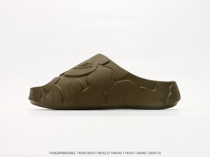Bape Ape Head EVA Slides Olive Green view 2