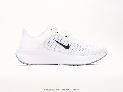Nike Quest 6 White Black Mesh Running Shoe view 2