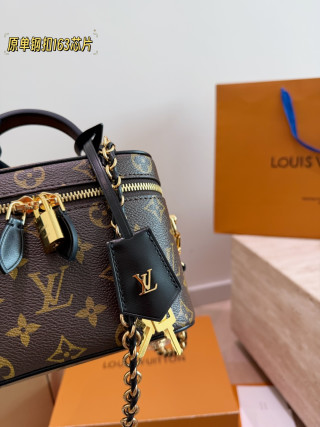 Louis Vuitton Monogram Vanity Chain Box Bag Replica - Golden Hardware view 2
