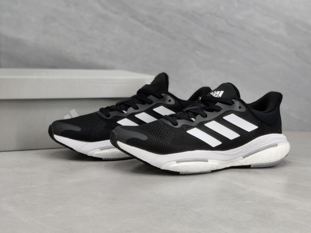 Adidas Solar Glide 5 Boost Black White Running Shoe